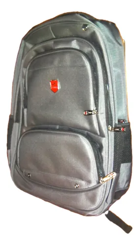 Mochila Porta Notebook C/gris Grafito Reforzada I-run Usb