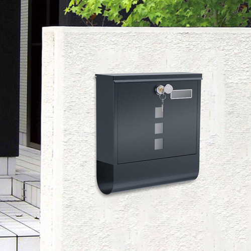 Buzón De Pared Con Cerradura, Decoración De Gris