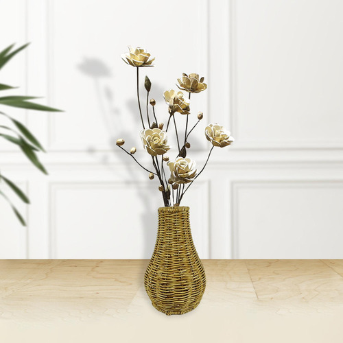 Florero De Ratán, Jarrones De Mimbre, Maceta Rústica