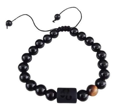 Pulsera Leo Signo Zodiaco Piedras Naturales Ojo De Tigre