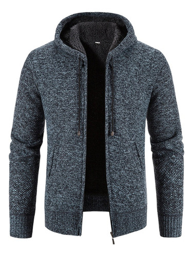 Chaqueta Con Capucha De Lana A Prueba De Frío Para Hombre