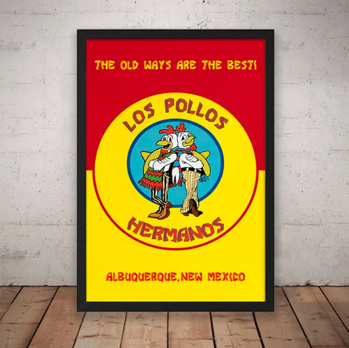 Cuadro Pollos Hermanos Breaking Bad 51x36 Madera Vidrio Post