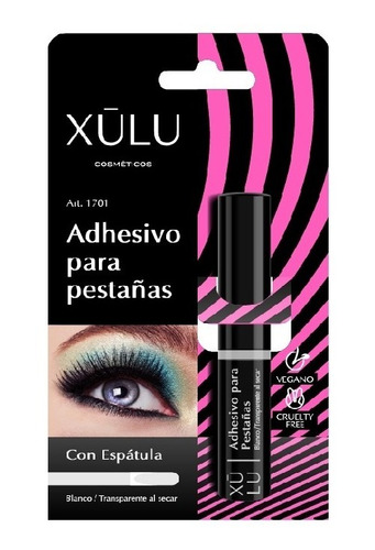 Imagen 2 de 5 de Pegamento De Pestañas Con Aplicador Xulu Cosmeticos Z1701