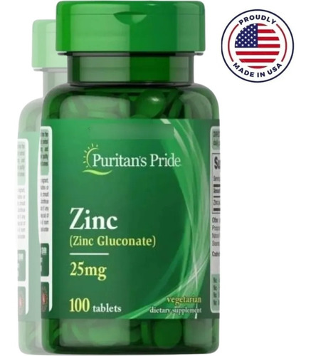 Puritan's Pride Zinco 25 Mg 100 Caps