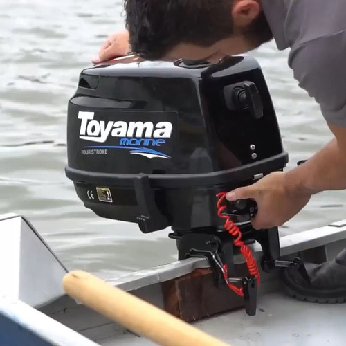 Motor Rabeta De Barco 6hp 148cc 4t Com Marcha Toyama Rb0