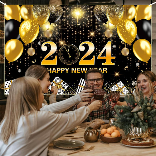 Fondo De Decoración De Año Nuevo, Pancarta De Nochevieja 202