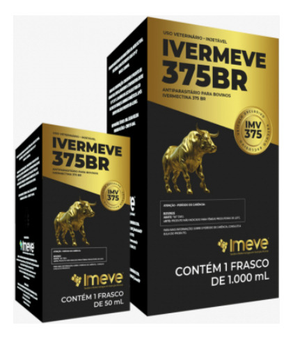 Ivermeve 3,75%, Ivermectina Longa Ação, 1 Lt Antiparasitário