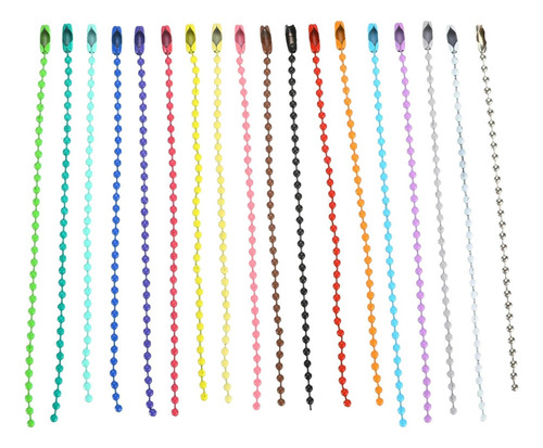 Collar De Cadena De Bolas De Colores Mezclados Conector De