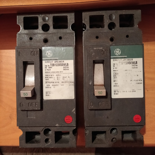 Breaker 2 Polos X 50 Amp General Electric.