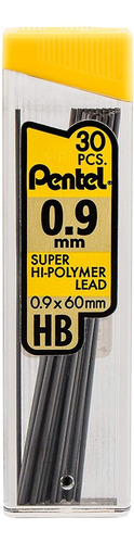 Recambio De Plomo De Polímero Pentel Super Hi-h, 0,9 Mm De G