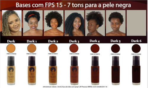 Base de maquiagem líquida Negra Rosa Base Líquida DARK tom dark 6 - 30mL 20g