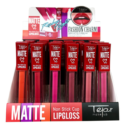 Brillo Labial Con Aplicador Matte Tejar Make Up (caja X 24) 