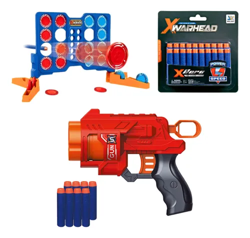 Pistola nerf roja hotsell