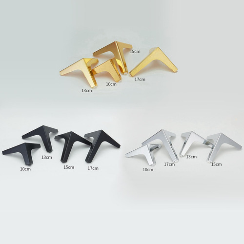 4 5 6 7 Ángulo Metal Muebles Patas Sofá 10cm Negro