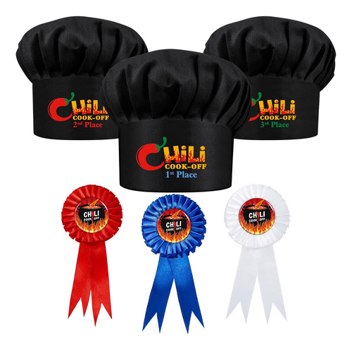 3 Piezas Chili Cook Off Chef Hat Chili Cook Off Premios 1er 