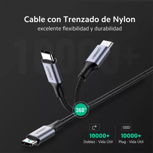 Ugreen Cable Usb C De Carga Rápida 3a 60 W Pd 480 Mbps 2m
