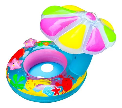 Flotador Inflable Bebe Niña Sombrilla