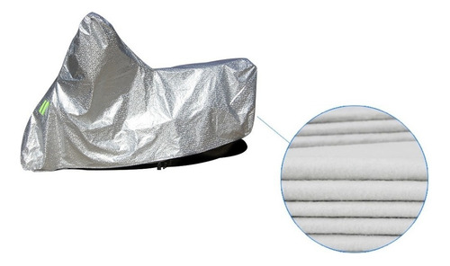 Carpa Funda Cubre Moto Impermeable Uv Peva(vinilo) + Algodon