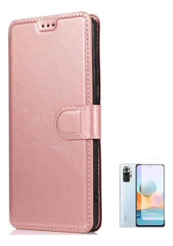 Case Funda Flipcover Xiaomi Redmi Note 10 5g + Vidrio