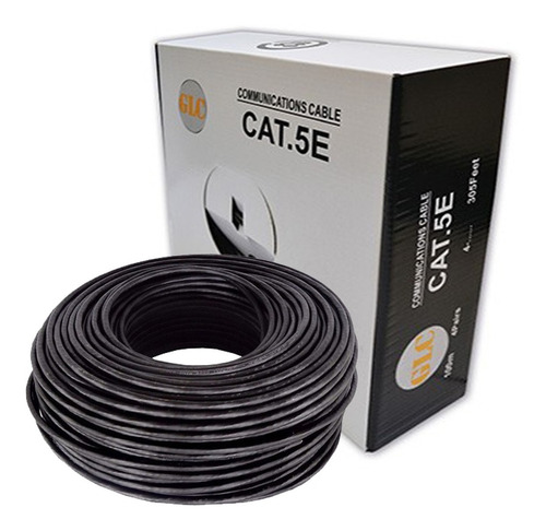 Imagen 1 de 6 de Bobina Rollo Cable Red Utp Cat 5e 100 Mts Glc Exterior Int