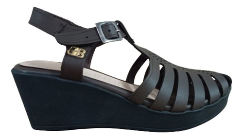 Sandalias Mujer Cafe Plataforma