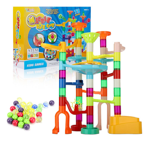 Pista Canicas Juego Bloques Laberinto Construcción Niños 73p