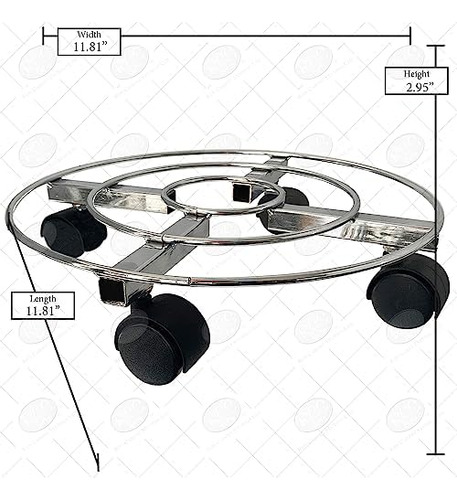Red Carpet Studios Soporte Redondo De Metal Para Plantas, P