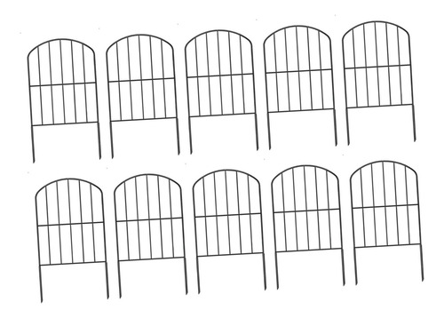 10 Piezas De Valla De Jardín De Hierro, Accesorio Para