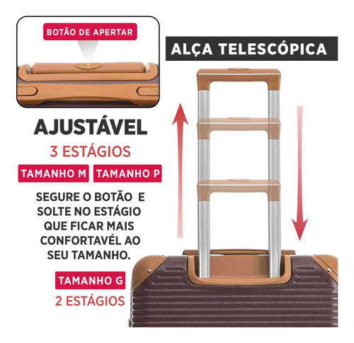 Mala Viagem Pequena Com Rodinhas 360 Abs 10kg Krabi
