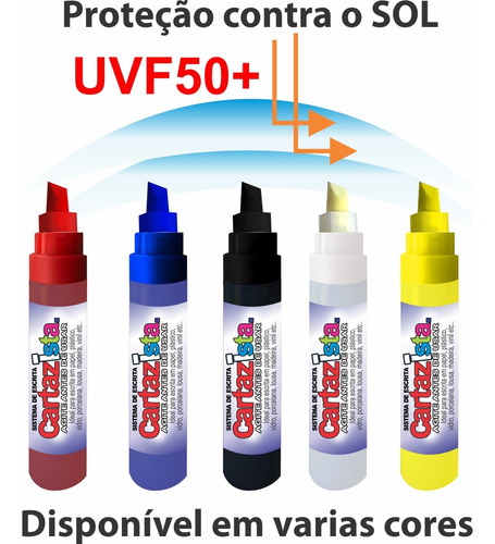 Super Combo Canetão Duplo + 2 Tintas Não Metiq 500ml Kit Esc