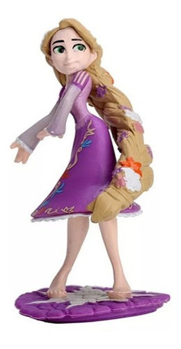 Princesas Mini Figura Colección Decoración Con Base Rapunzel