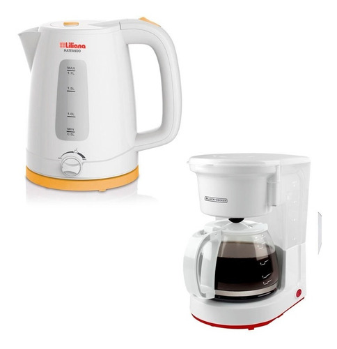 Combo Pava Eléct Liliana Corte Mate+ Cafetera Black Decker