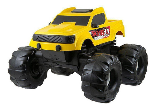 Brinquedo Super Picape Extreme Monster Truck Amarela 38cm
