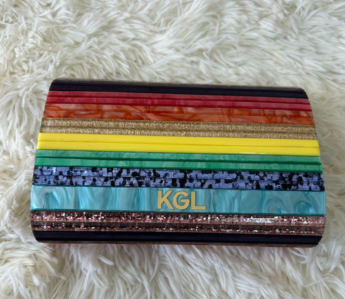Kurt Geiger- Bolsa Clutch Arcoíris Original