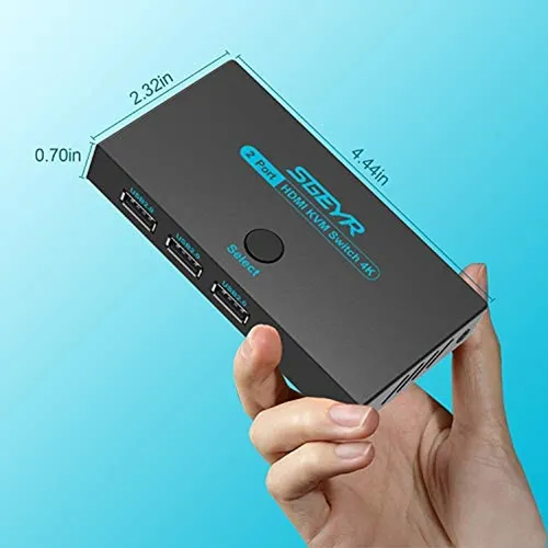 Sgeyr Hdmi Kvm Switch 2 Port Share 2 Computers Con Un Monito