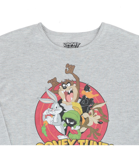 Polera Niña Intro Gris Looney Tunes