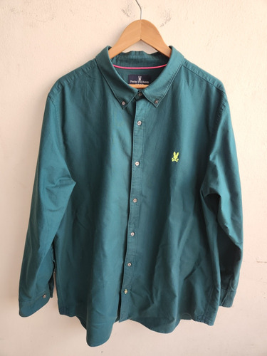 Camisa Psycho Bunny Talla Xxl Verde Algodón 