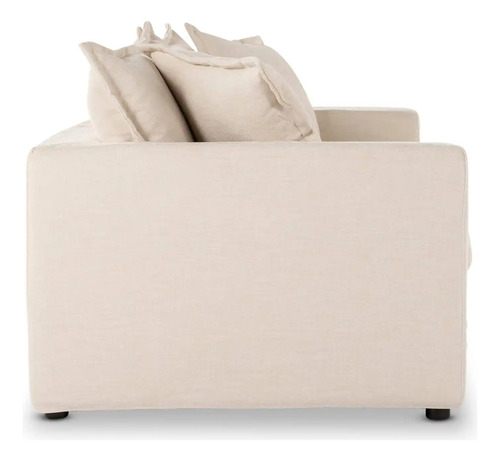 Sofá Sillón Lovers, Moderno, 3 Cuerpos, 200cm, Felpa Y Lin