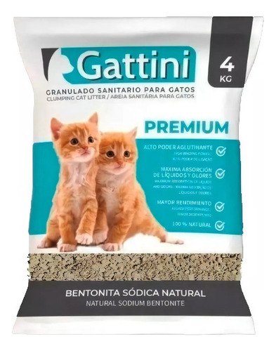 Piedras Sanitarias Aglutinantes Premium Gattini X 4 Kg 