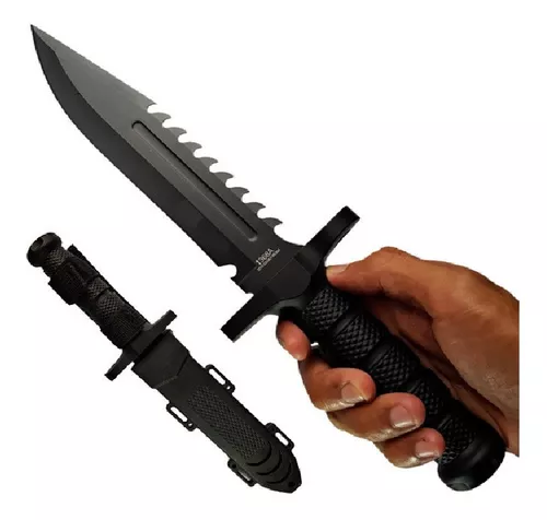 Cuchillo Tactico Militar Pesca Negro