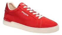 Comprar Tenis Casual Coach Clip Low De Gamuza Rojo Para Hombre Original