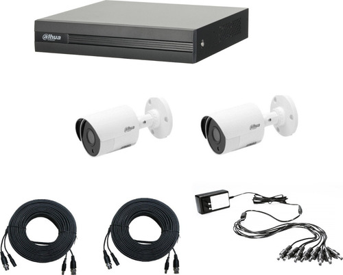 Kit Seguridad Dahua Dvr 4ch + 2 Camaras Cctv 2mp 1080p