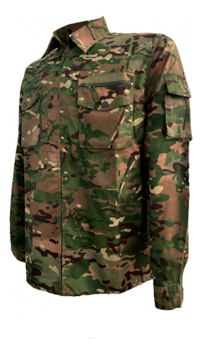 Camisa Militar Camuflada Manga Larga Ripstop