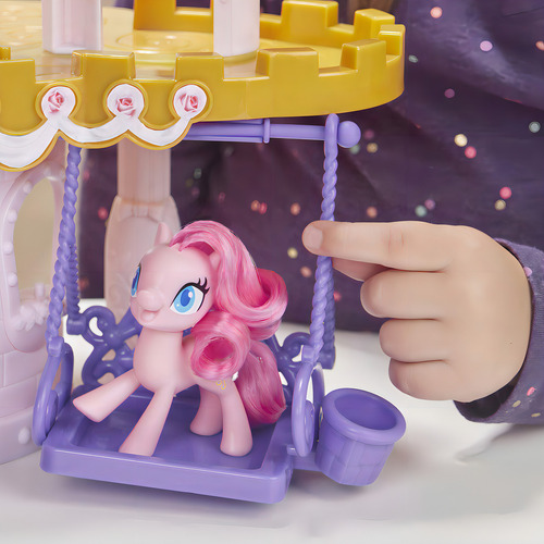 My Little Pony - Set Castillo De La Amistad - Incluye Las Ponys Twilight Sparkle Y Pinkie Pie, De 7,5 Cm, Con Cabelleras Para Cepillar Y 16 Accesorios