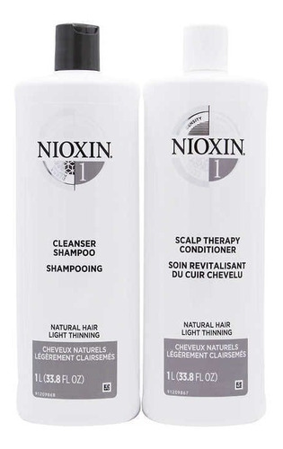 Nioxin #1 Shampoo Y Acondicionador Litro  Cabello Natural 