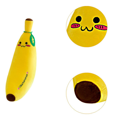 Almohada De Peluche De Plátano, Juguete De 50cm Lindo
