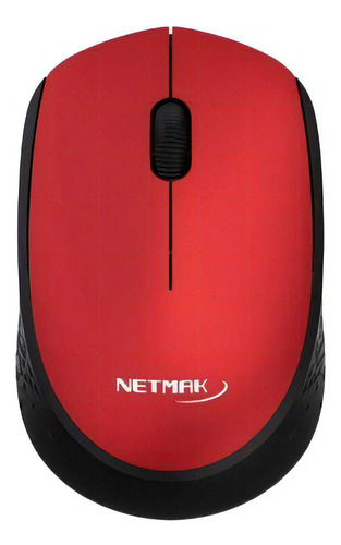 Mouse Inalámbrico Usb Netmak M680 1200dpi Pc Notebook Rojo