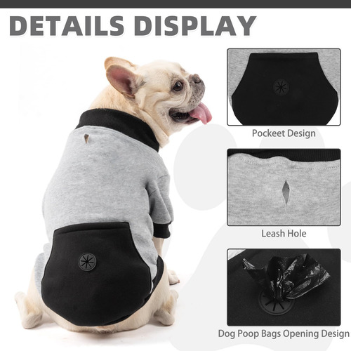 Kooltail Pequeño Suéter Para Perros Con Bolsillo Y Orificio