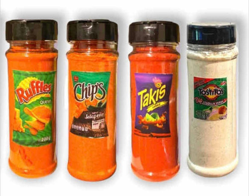 Paquete De 4 Dips En Polvo: Takis, Cheetos, Ruffles Y Más