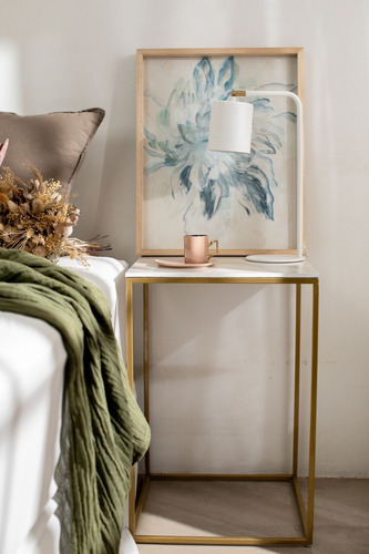 Mesa Luz Arrime Auxiliar Hierro Moderna P/ Sillón O Cama